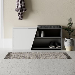 Hanah Home Fiona Bench Zapatero Antracita y Blanco